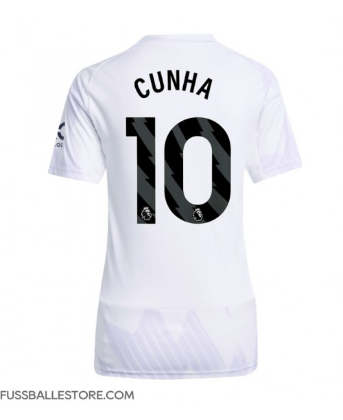 Günstige Manchester United Matheus Cunha #10 Auswärtstrikot Damen 2025-26 Kurzarm Günstige Manchester United Matheus Cunha #10 Auswärtstrikot Damen 2025-26 Kurzarm
